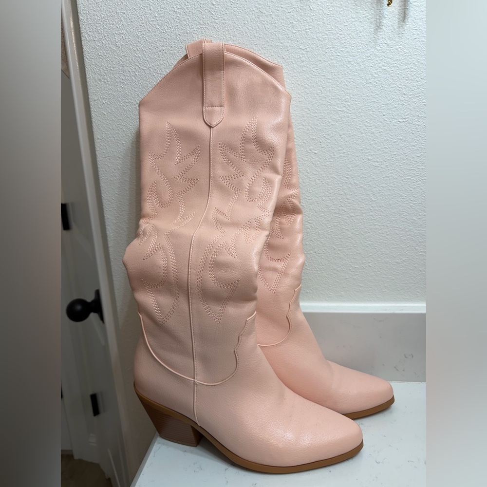 Pink Western Style Women's Boots